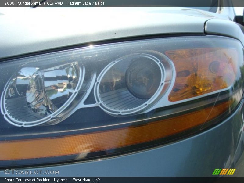 Platinum Sage / Beige 2008 Hyundai Santa Fe GLS 4WD