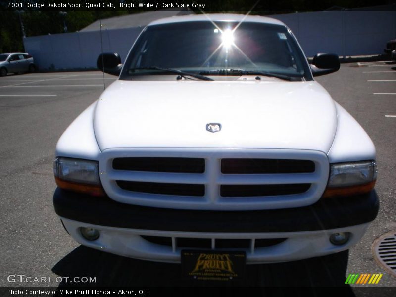 Bright White / Dark Slate Gray 2001 Dodge Dakota Sport Quad Cab