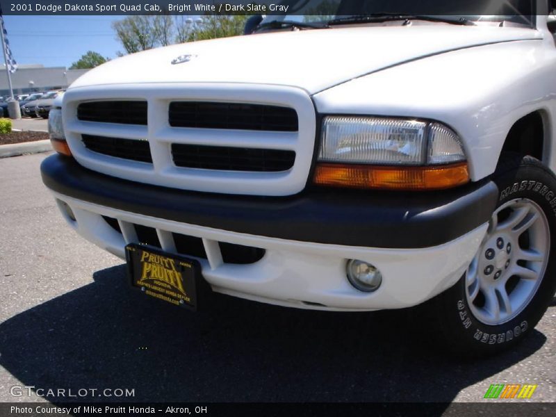 Bright White / Dark Slate Gray 2001 Dodge Dakota Sport Quad Cab