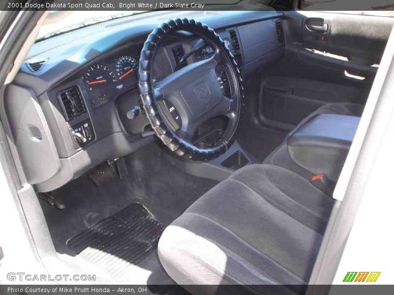 Bright White / Dark Slate Gray 2001 Dodge Dakota Sport Quad Cab