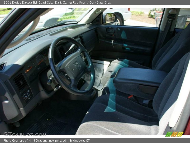 Dark Garnet Red Pearl / Dark Slate Gray 2001 Dodge Dakota SLT Quad Cab
