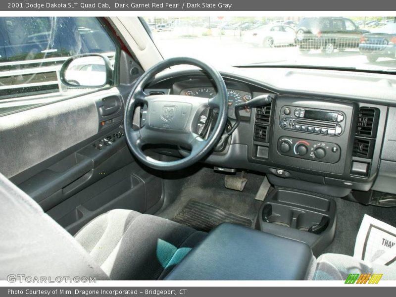 Dark Garnet Red Pearl / Dark Slate Gray 2001 Dodge Dakota SLT Quad Cab
