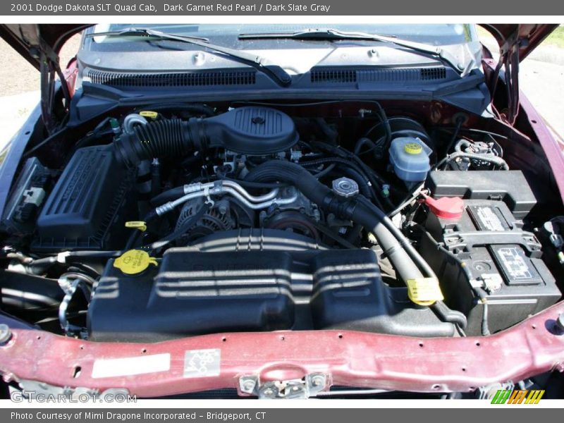Dark Garnet Red Pearl / Dark Slate Gray 2001 Dodge Dakota SLT Quad Cab