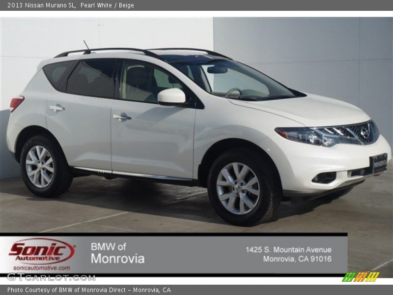 Pearl White / Beige 2013 Nissan Murano SL