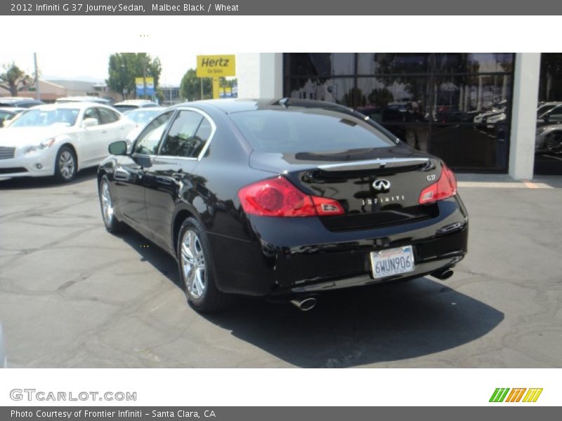Malbec Black / Wheat 2012 Infiniti G 37 Journey Sedan