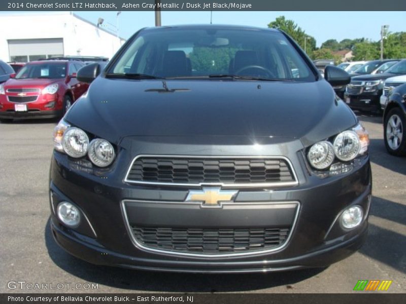 Ashen Gray Metallic / Dusk Jet Black/Mojave 2014 Chevrolet Sonic LTZ Hatchback