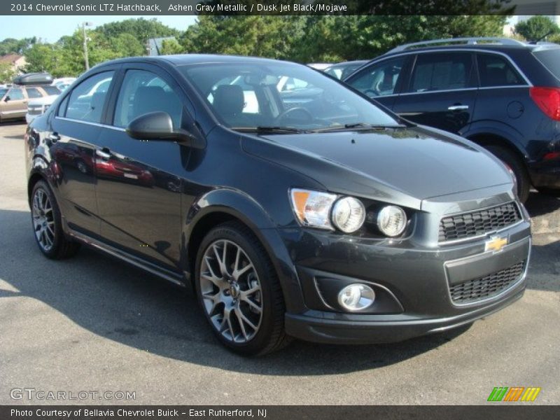 Ashen Gray Metallic / Dusk Jet Black/Mojave 2014 Chevrolet Sonic LTZ Hatchback
