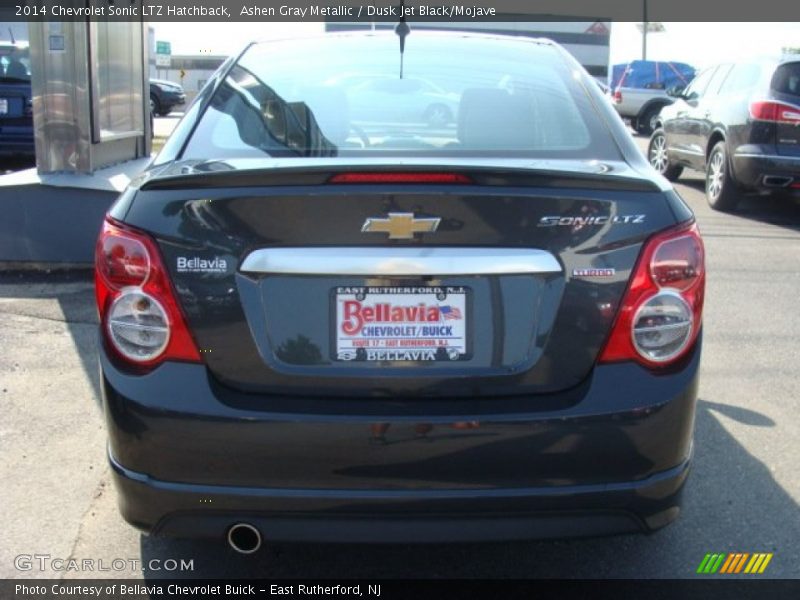 Ashen Gray Metallic / Dusk Jet Black/Mojave 2014 Chevrolet Sonic LTZ Hatchback