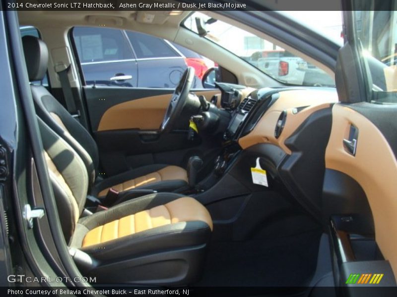 Ashen Gray Metallic / Dusk Jet Black/Mojave 2014 Chevrolet Sonic LTZ Hatchback