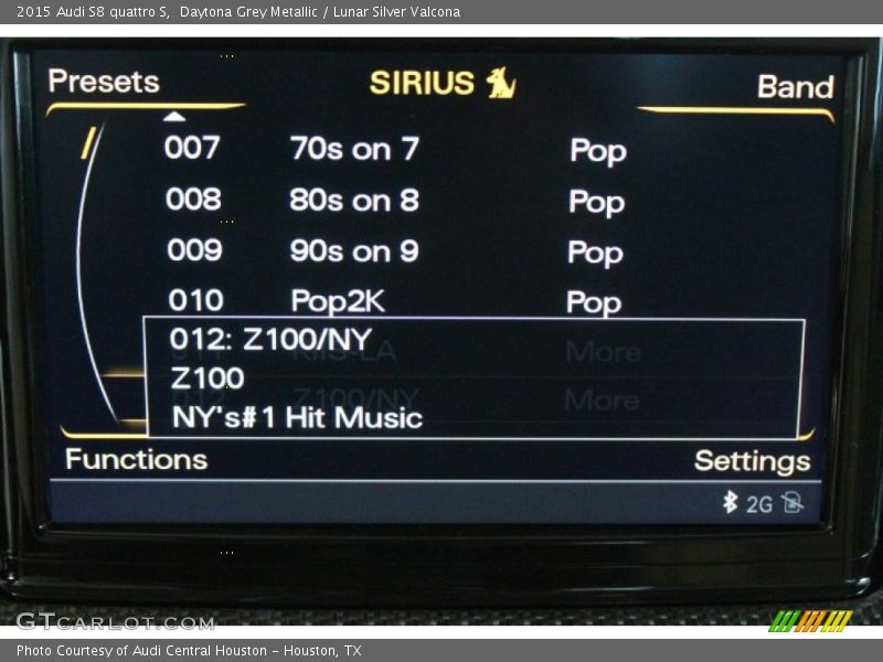 Daytona Grey Metallic / Lunar Silver Valcona 2015 Audi S8 quattro S