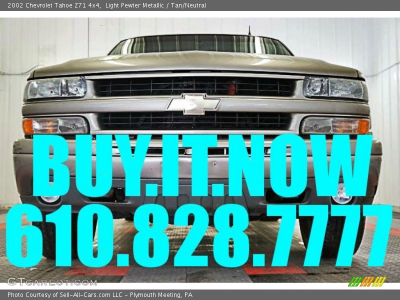 Light Pewter Metallic / Tan/Neutral 2002 Chevrolet Tahoe Z71 4x4