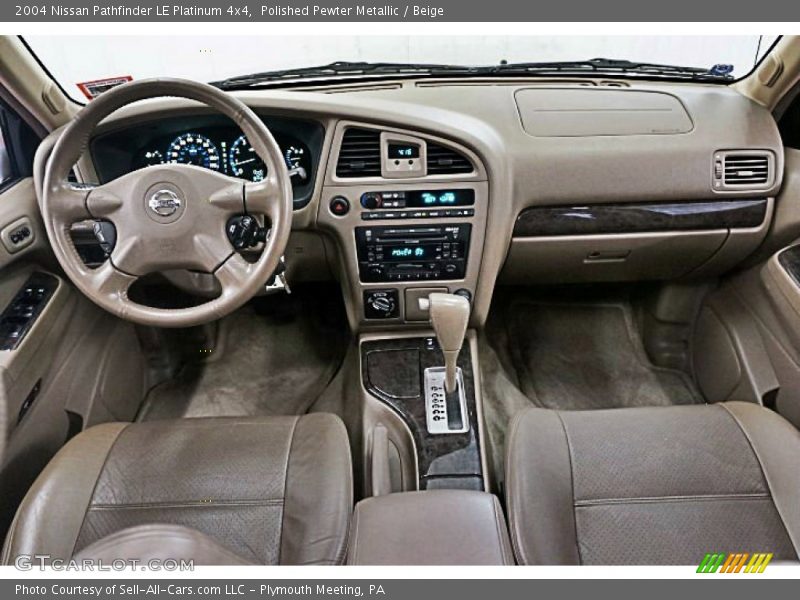 Polished Pewter Metallic / Beige 2004 Nissan Pathfinder LE Platinum 4x4