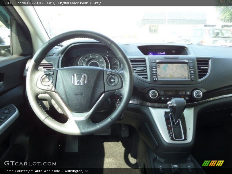 Crystal Black Pearl / Gray 2012 Honda CR-V EX-L 4WD