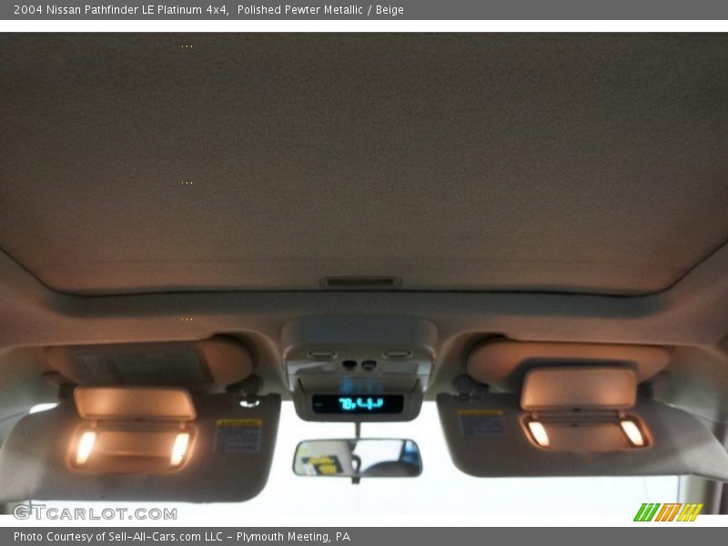 Polished Pewter Metallic / Beige 2004 Nissan Pathfinder LE Platinum 4x4