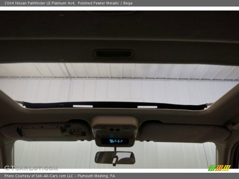 Polished Pewter Metallic / Beige 2004 Nissan Pathfinder LE Platinum 4x4
