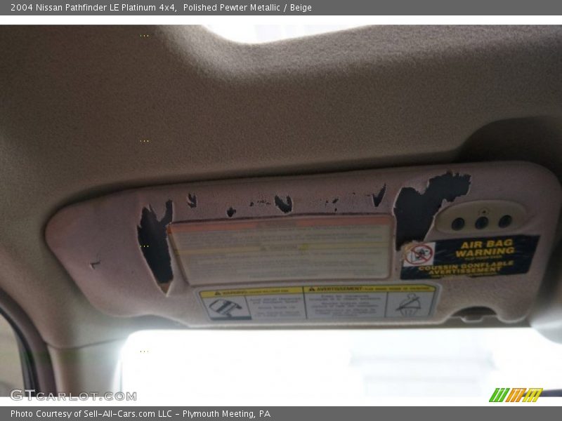 Polished Pewter Metallic / Beige 2004 Nissan Pathfinder LE Platinum 4x4