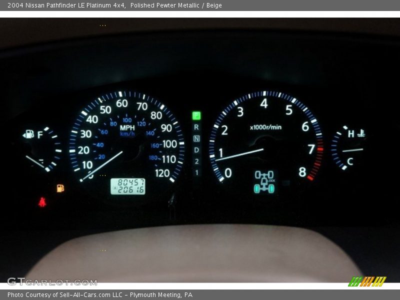 Polished Pewter Metallic / Beige 2004 Nissan Pathfinder LE Platinum 4x4