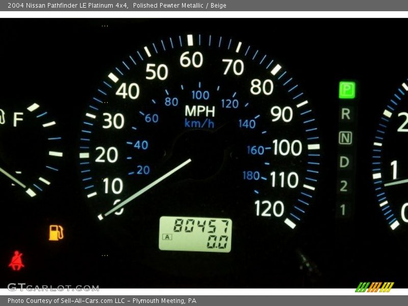 Polished Pewter Metallic / Beige 2004 Nissan Pathfinder LE Platinum 4x4