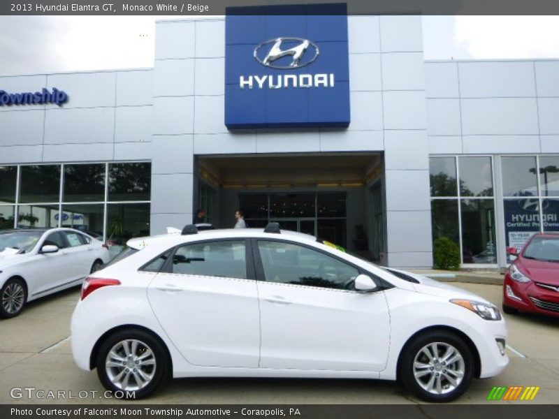 Monaco White / Beige 2013 Hyundai Elantra GT