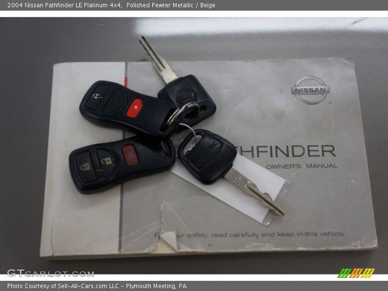 Polished Pewter Metallic / Beige 2004 Nissan Pathfinder LE Platinum 4x4