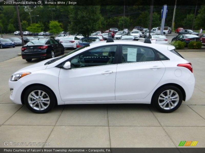 Monaco White / Beige 2013 Hyundai Elantra GT