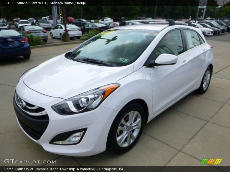 Monaco White / Beige 2013 Hyundai Elantra GT