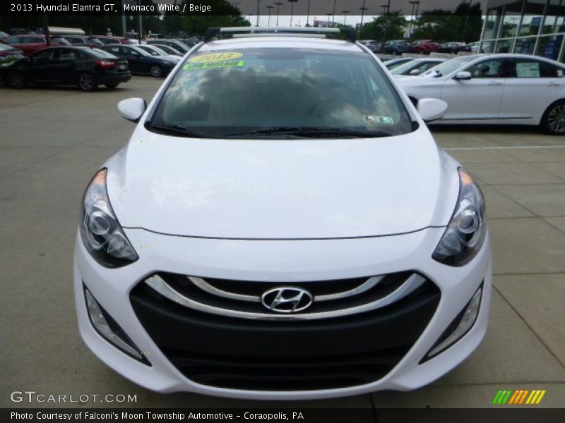 Monaco White / Beige 2013 Hyundai Elantra GT