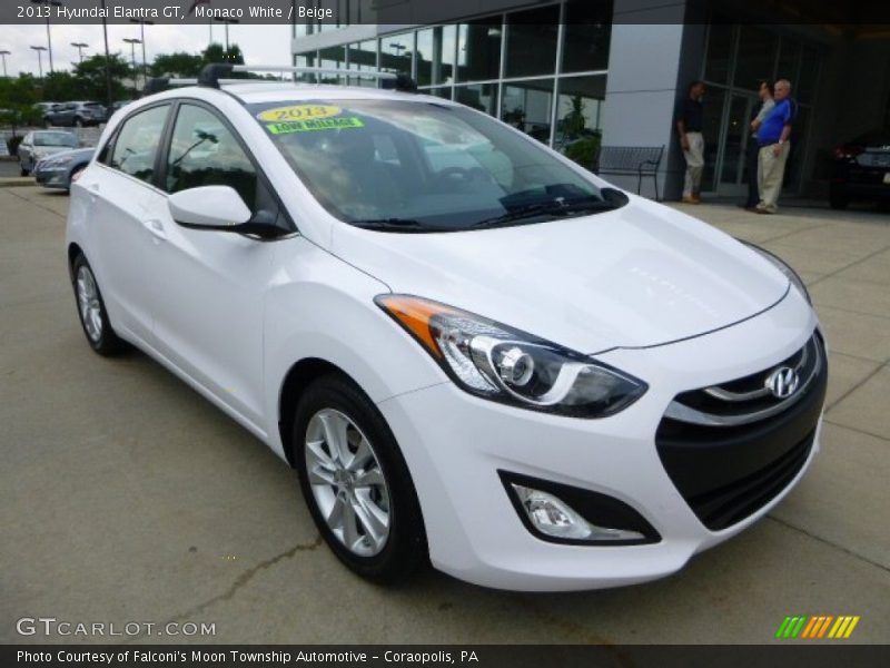 Monaco White / Beige 2013 Hyundai Elantra GT