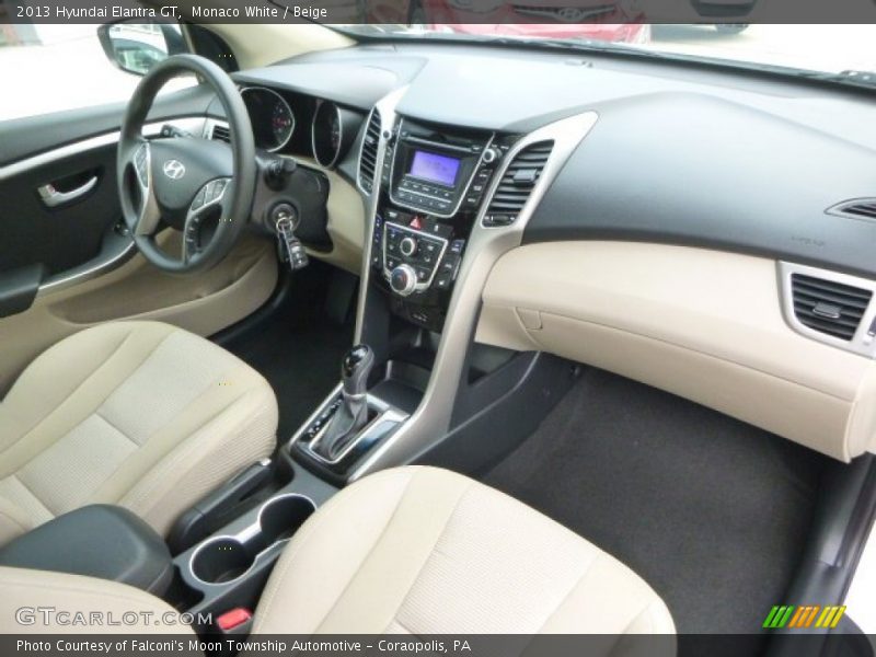 Monaco White / Beige 2013 Hyundai Elantra GT