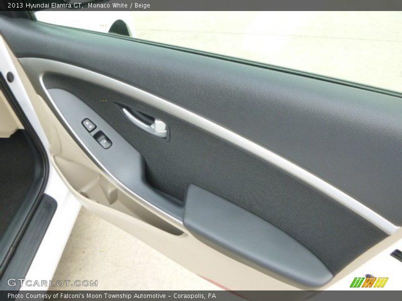 Monaco White / Beige 2013 Hyundai Elantra GT