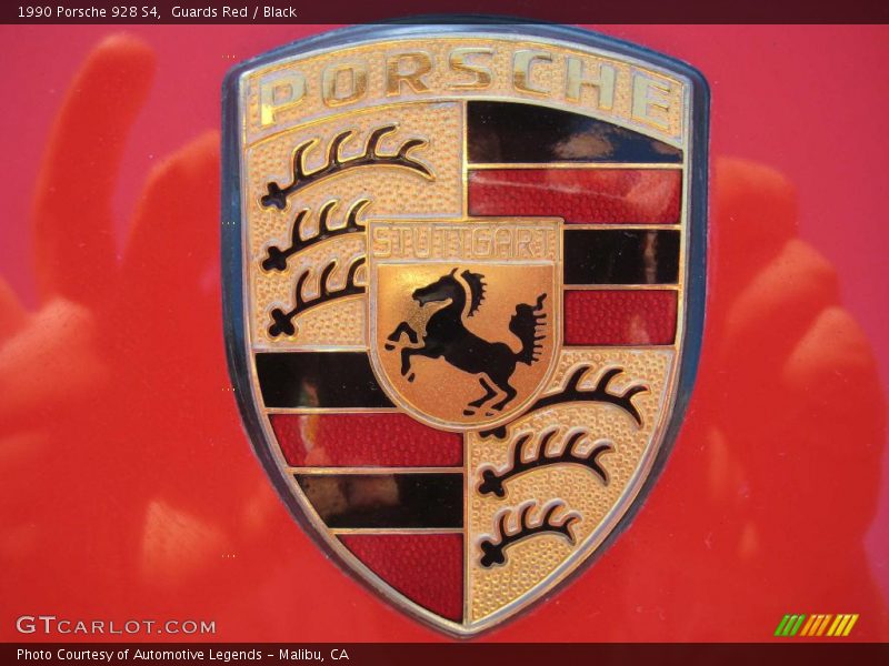 Guards Red / Black 1990 Porsche 928 S4