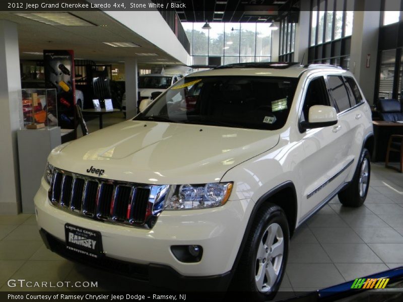 Stone White / Black 2012 Jeep Grand Cherokee Laredo 4x4