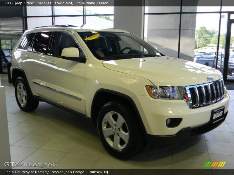 Stone White / Black 2012 Jeep Grand Cherokee Laredo 4x4