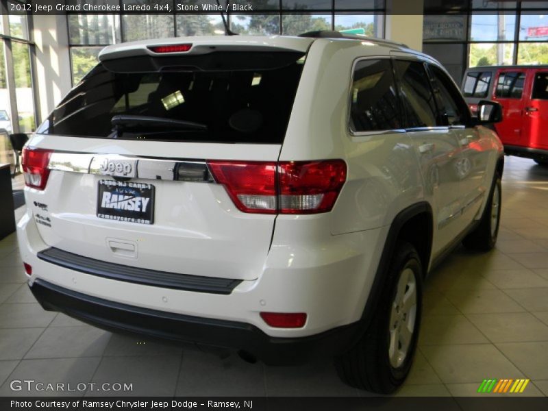 Stone White / Black 2012 Jeep Grand Cherokee Laredo 4x4