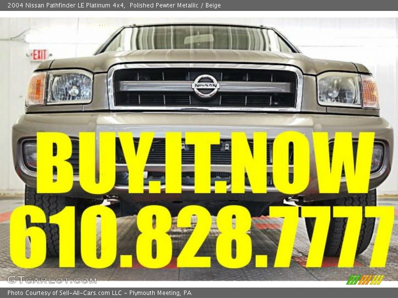 Polished Pewter Metallic / Beige 2004 Nissan Pathfinder LE Platinum 4x4