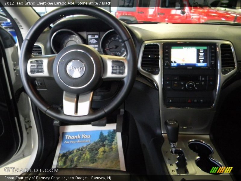 Stone White / Black 2012 Jeep Grand Cherokee Laredo 4x4