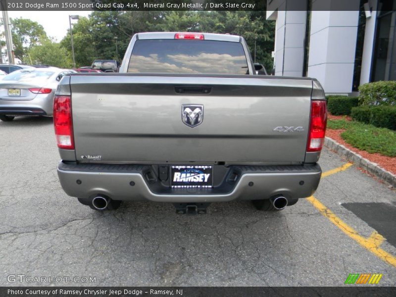 Mineral Gray Metallic / Dark Slate Gray 2012 Dodge Ram 1500 Sport Quad Cab 4x4