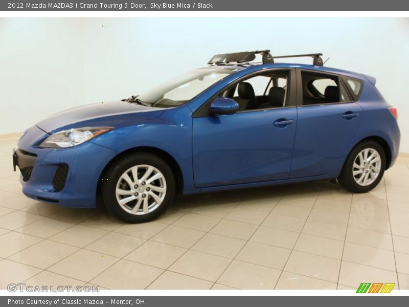 Sky Blue Mica / Black 2012 Mazda MAZDA3 i Grand Touring 5 Door