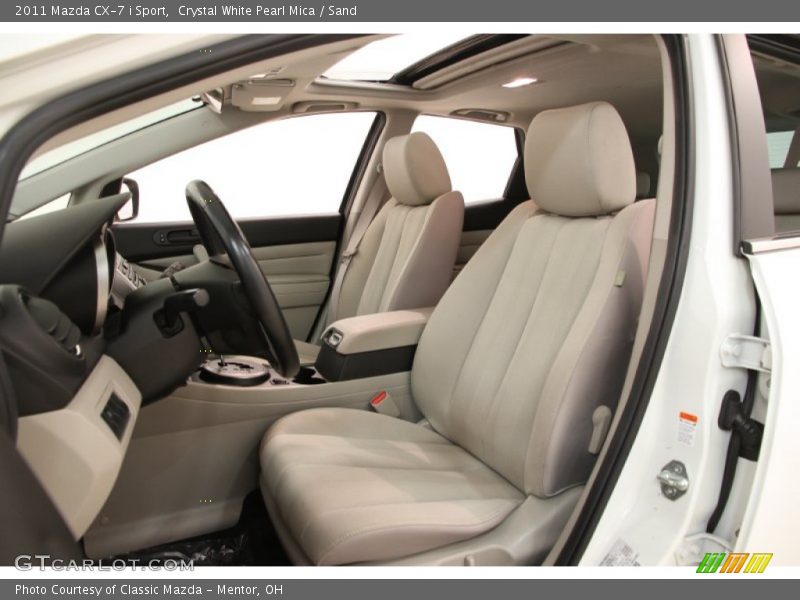Crystal White Pearl Mica / Sand 2011 Mazda CX-7 i Sport