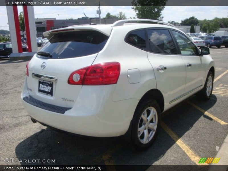 Pearl White / Black 2011 Nissan Rogue SV AWD