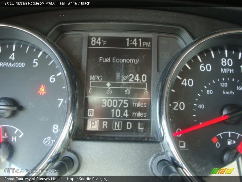 Pearl White / Black 2011 Nissan Rogue SV AWD