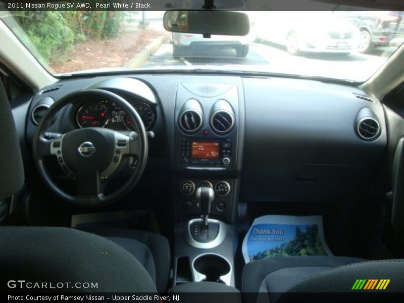 Pearl White / Black 2011 Nissan Rogue SV AWD