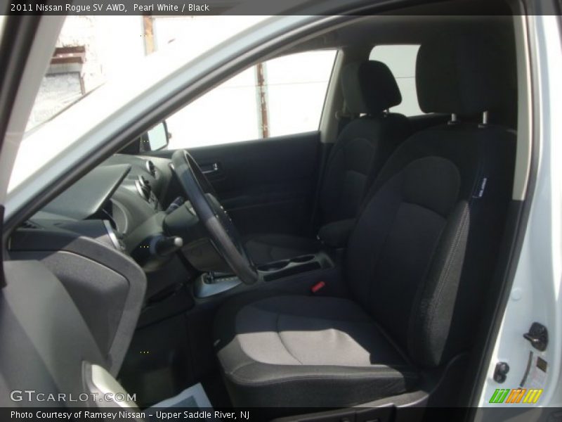 Pearl White / Black 2011 Nissan Rogue SV AWD