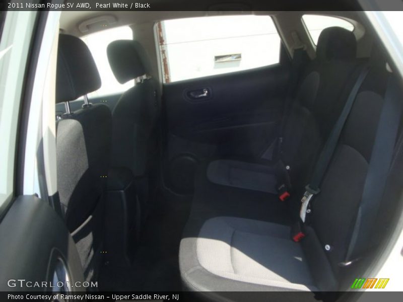 Pearl White / Black 2011 Nissan Rogue SV AWD