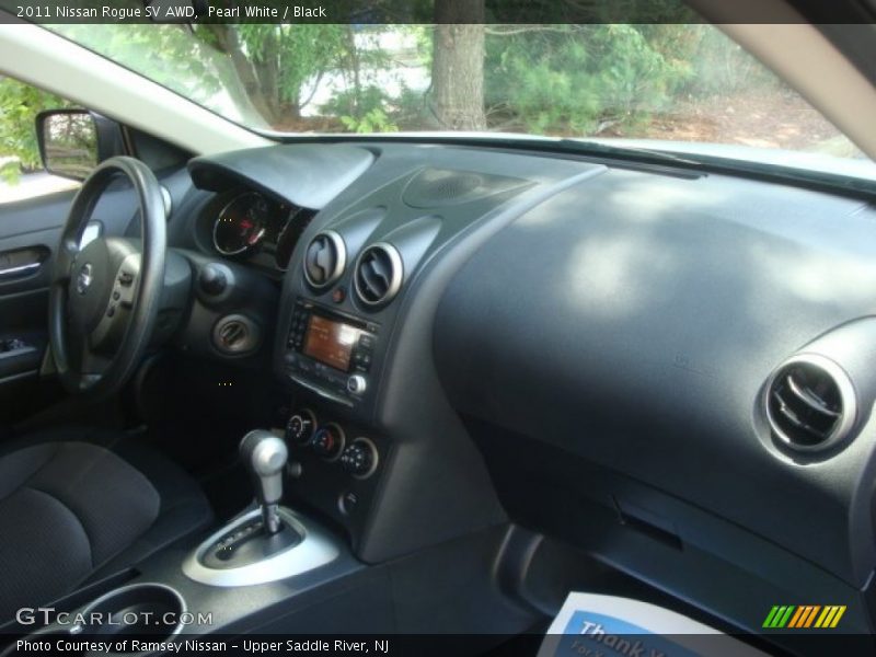 Pearl White / Black 2011 Nissan Rogue SV AWD