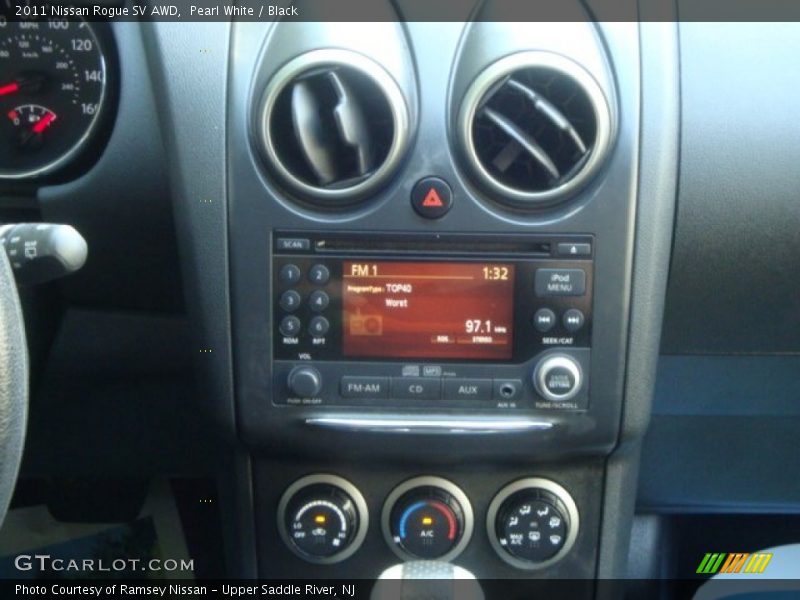 Pearl White / Black 2011 Nissan Rogue SV AWD