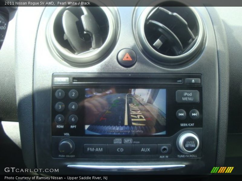 Pearl White / Black 2011 Nissan Rogue SV AWD