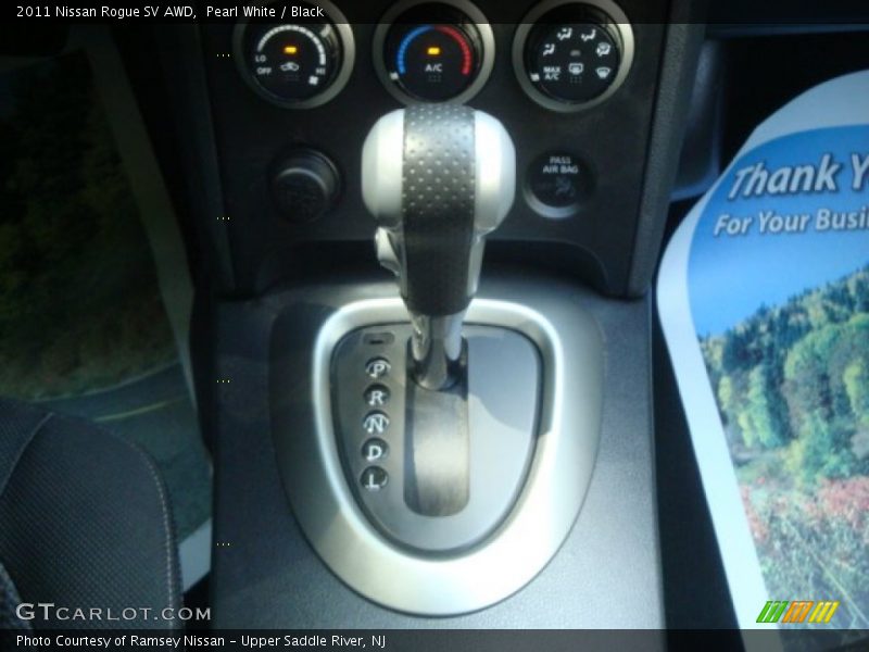 Pearl White / Black 2011 Nissan Rogue SV AWD