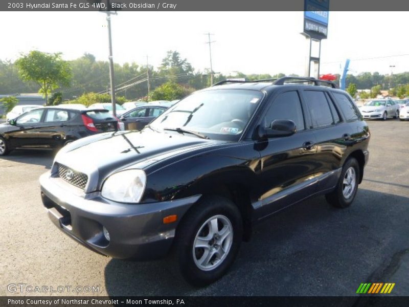 Black Obsidian / Gray 2003 Hyundai Santa Fe GLS 4WD