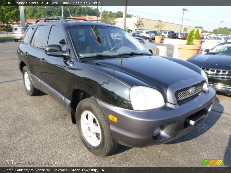 Black Obsidian / Gray 2003 Hyundai Santa Fe GLS 4WD